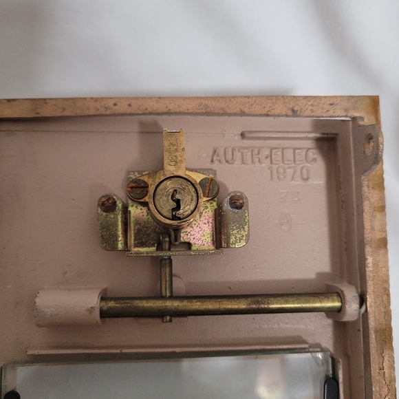 Vintage Post Office Mailbox Door Cover By Auth Elec. 1970 Door Number 268 - Picture 3 of 8